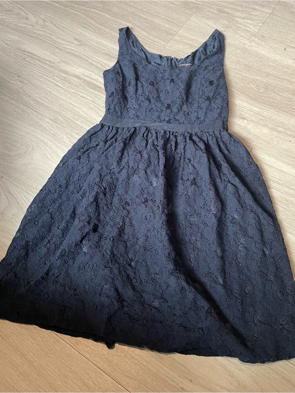 Banana Republic Navy Lace Sleeveless Mini Dress